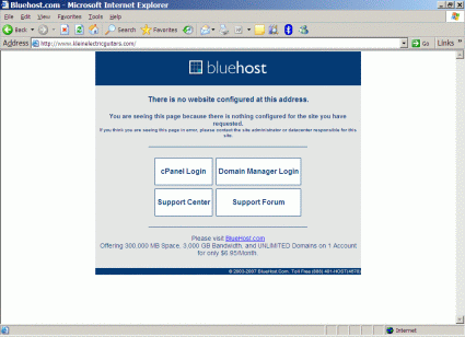 Bluehost Here Is No Website Configured At This Address