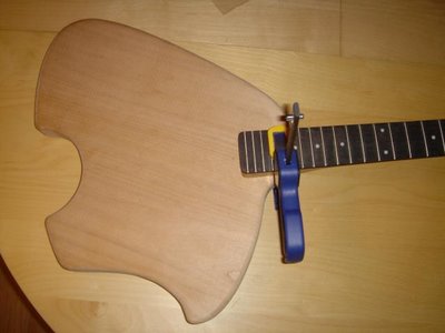 Klein Electric Guitar Build Body Neck Clamped