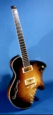 Koll Archtop Headless Electric Guitar Front